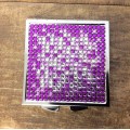 ST32118 - COMPACT MIRROR / W PURPLE CRYSTAL