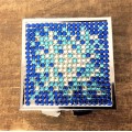 ST32118 - COMPACT MIRROR / W BLUE CRYSTAL