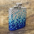 ST32120BLUE-CRYSTAL FLASK BLUE / CLEAR - 3 OZ.