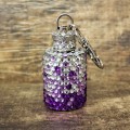 ST32123PUR-SMALL ROUND FLASK/PURPLE CRYSTAL /1 OZ.