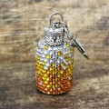 ST32123AMB-SMALL ROUND FLASK / AMBER CRYSTAL / 1 OZ.
