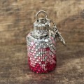 ST32123PNK-SMALL ROUND FLASK / PINK CRYSTAL / 1 OZ.