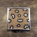 180412 - CHEETAH COMPACT MIRROR / W BROWN CRYSTAL