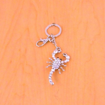 CH4001-SCORPIO KEY CHAIN HOLDER / W CLEAR STONE