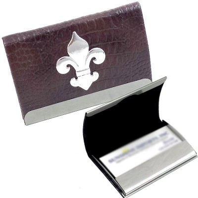 CZ6029-BRN - BUSINESS CARD HOLDER BROWN / W FDL