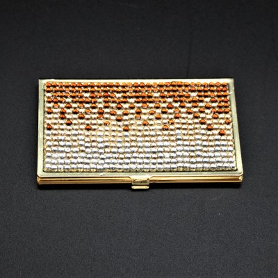ST32104-AMBER CRYSTAL / BUSINESS CARD HOLDER