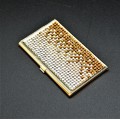 ST32104-AMBER CRYSTAL / BUSINESS CARD HOLDER
