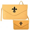 32747 - 8 PIECE LEATHER CLUTCH BAG W/FDL (4 COLORS)