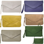 6014 - 12 PIECE SOFT LEATHER CLUTCH BAG (6 COLORS)