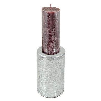 3530A-HAMMERED DESIGN CANDLE HOLDER LARGE