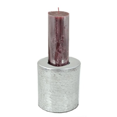 3530C-HAMMERED DESIGN CANDLE HOLDER SMALL