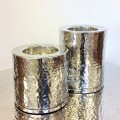 3541B-HAMMERED DESIGN CANDLE HOLDER MEDIUM 