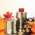 3530C-HAMMERED DESIGN CANDLE HOLDER SMALL