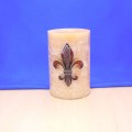 10033AM AMBER STONE LARGE FDL CANDLE PIN 