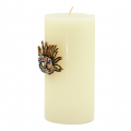 1008MARDI - CANDLE PIN W / MARDI GLASS DESIGN