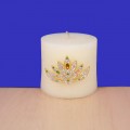 1011MARDI - CLEAR CRYSTAL / MARDI GLASS CANDLE PIN