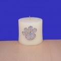 1016CL - CLEAR STONE / PAW PRINT CANDLE PIN
