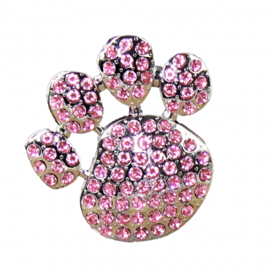 1016PK - PINK STONE / PAW PRINT CANDLE PIN