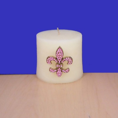 1024PK - PINK STONE CANDLE PIN W / FDL