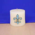 1024TQ - TURQUOISE STONE CANDLE PIN W / FDL