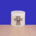 1029CL - CLEAR STONE CROSS CANDLE PIN W / FDL