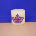 1032PL - PURPLE STONE CANDLE PIN W / CROWN