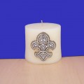 1034CL - CLEAR STONE CANDLE PIN W / FDL