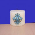 1034TQ - TURQUOISE STONE CANDLE PIN W / FDL