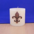 7002AM- AMBER STONE FDL COPPER CANDLE PIN 