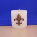 7002RD- RED STONE FDL COPPER CANDLE PIN 