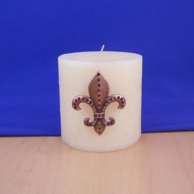 7002PL- PURPLE STONE FDL COPPER CANDLE PIN 