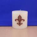 7002AM- AMBER STONE FDL COPPER CANDLE PIN 