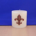 7002RD- RED STONE FDL COPPER CANDLE PIN 