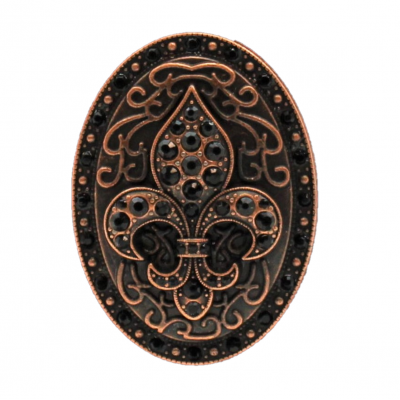 7005BL- BLACK STONE CANDLE PIN