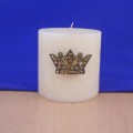 7009AM-AMBER STONE CROWN CANDLE PIN