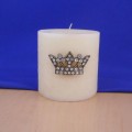 7009CL-CLEAR STONE CROWN CANDLE PIN