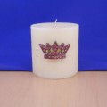 7009PK-PINK STONE CROWN CANDLE PIN