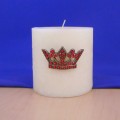 7009RD-RED STONE CROWN CANDLE PIN