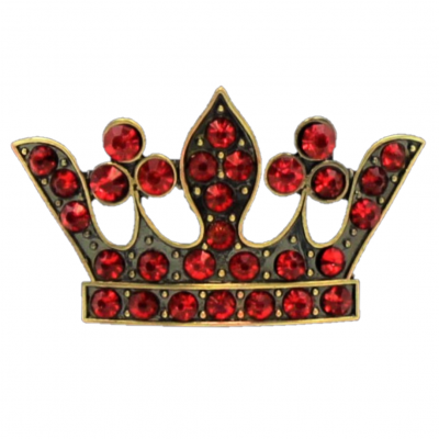 7009RD-RED STONE CROWN CANDLE PIN