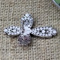 1010PK - PINK STONE CANDLE PIN / W CROSS DESIGN