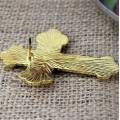1031PK - PINK STONE CANDLE PIN W / CROSS