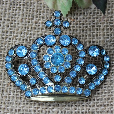 1032TQ - TURQUOISE STONE CANDLE PIN W / CROWN