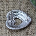 10029 HEART CANDLE PIN / MULTI COLOR CRYSTAL