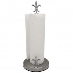 SW180684-STAINLESS STEEL FLEUR DE LIS PAPER TOWEL HOLDER