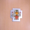 30402 - WALL CROSS W/FLOWER DESIGN