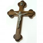 1001-WOOD CROSS W/JESUS SILVER