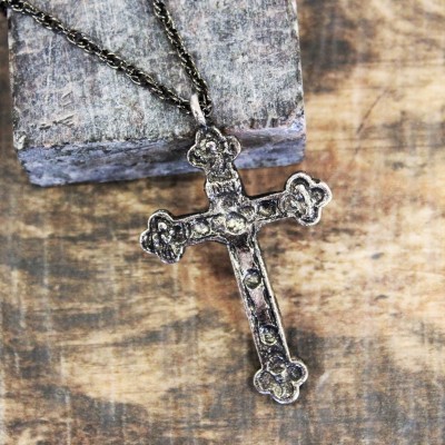 NK12112 - ANTIQUE CROSS CHAIN NECKLACE - 29"