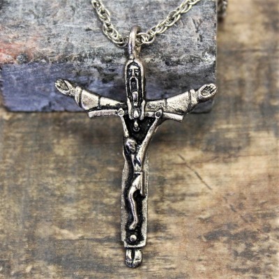 NK12111 - ANTIQUE CROSS CHAIN NECKLACE - 29"