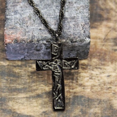 NK12120 - ANTIQUE CROSS CHAIN NECKLACE - 29"