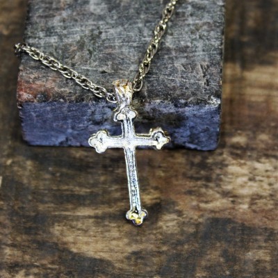 NK12139 - ANTIQUE CROSS CHAIN NECKLACE - 29"